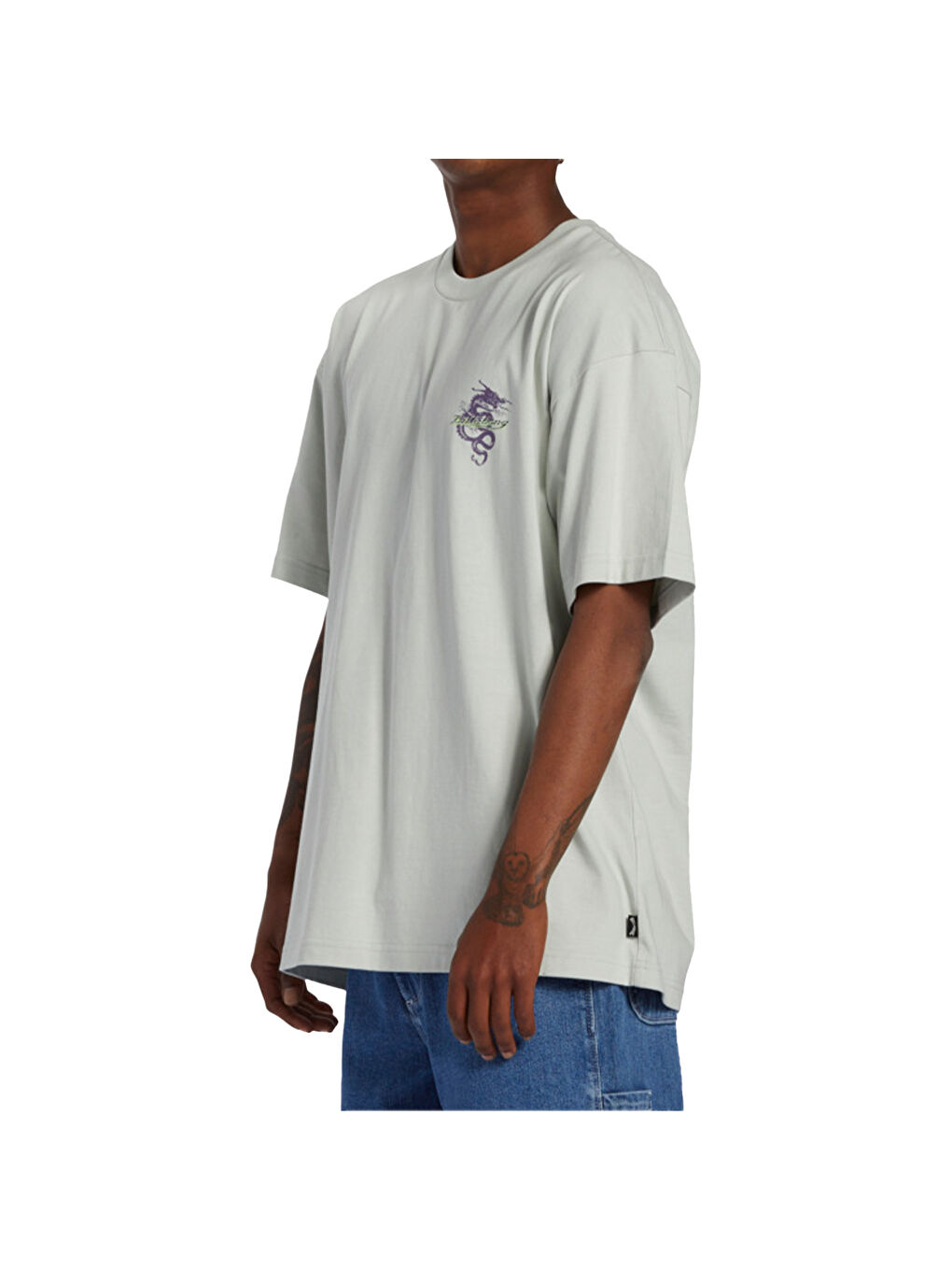 Enter The Drago Tees Erkek Gri Tişört-2