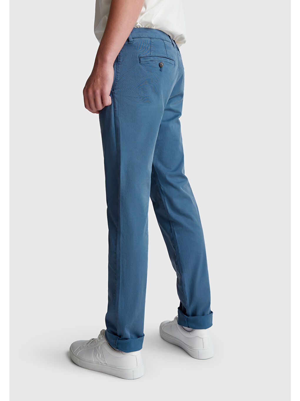 Turkuaz Erkek Havacı Mavi Slim Fit Chino Pantolon-2