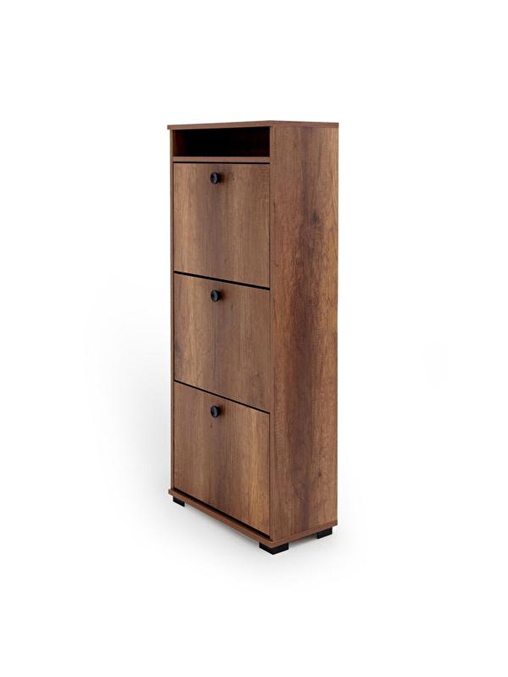 Kahverengi Rina Raflı Kapak Ayakkabılık - Barok Ceviz-7