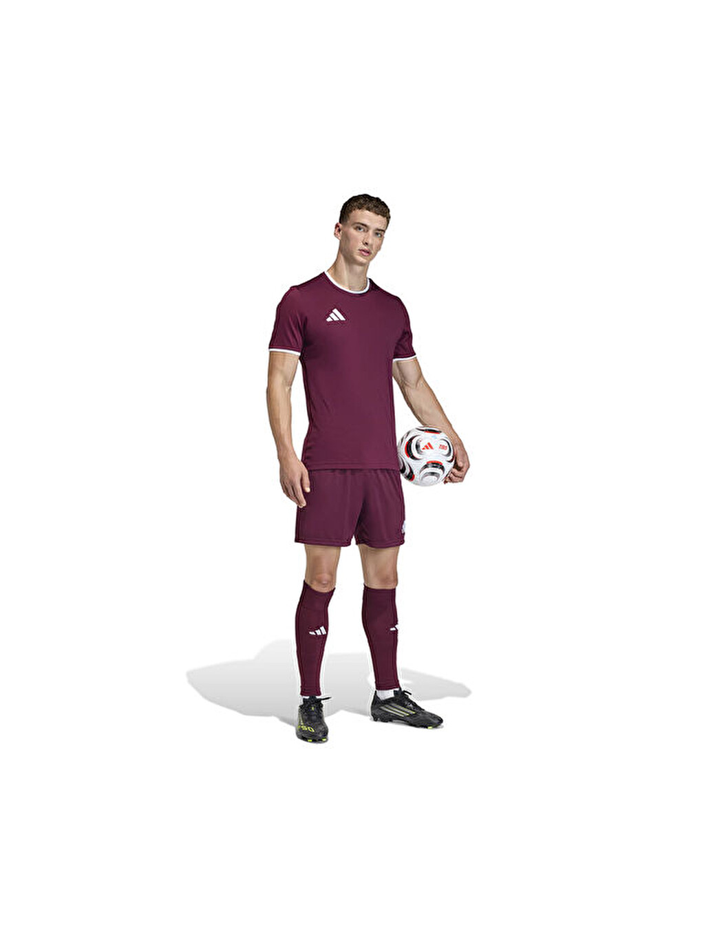Ent26 Sho Erkek Futbol Şortu Jz2514 Kırmızı-2