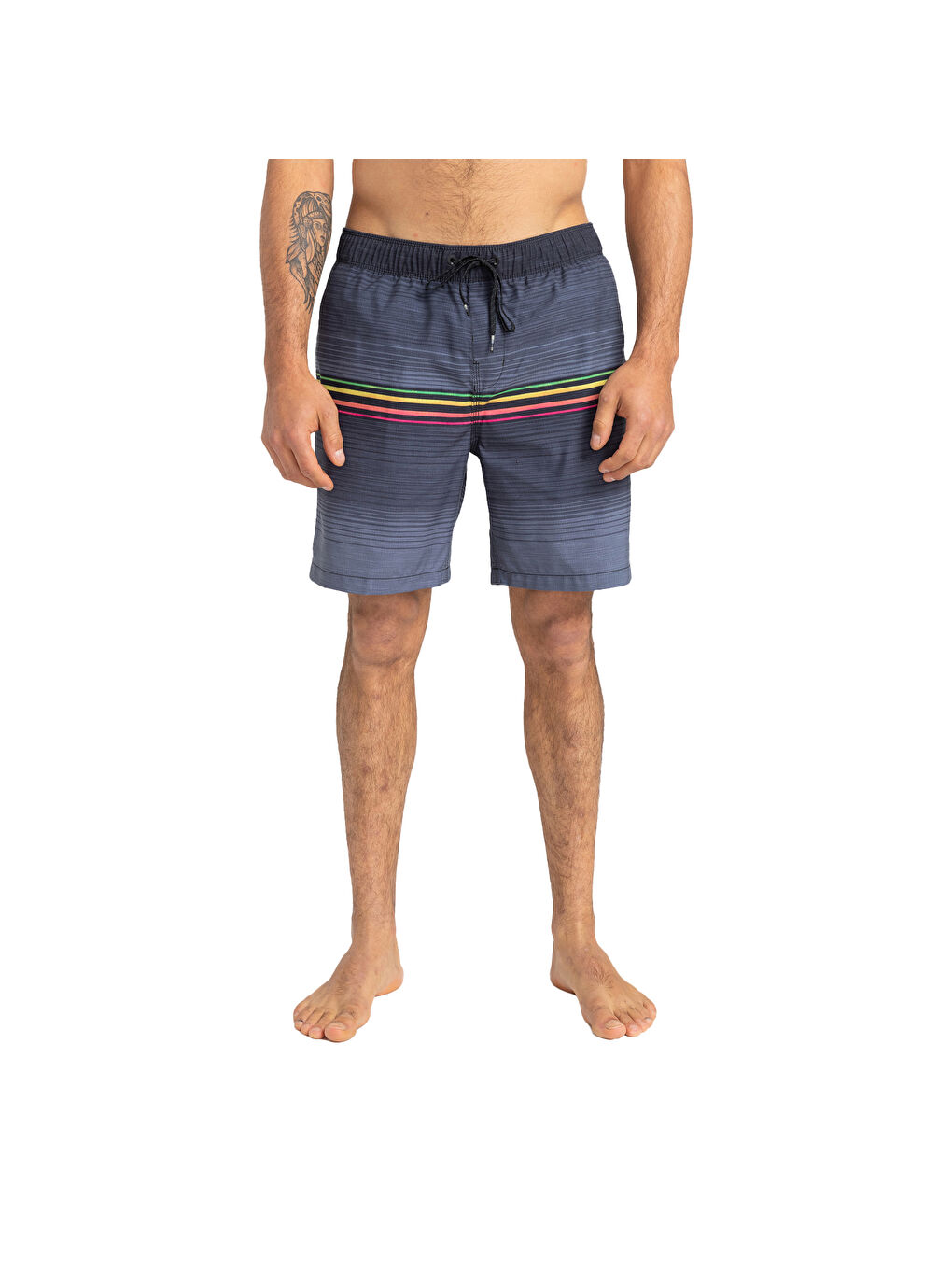 Siyah All Day Htr Stripe Lb Erkek Volley Short-2