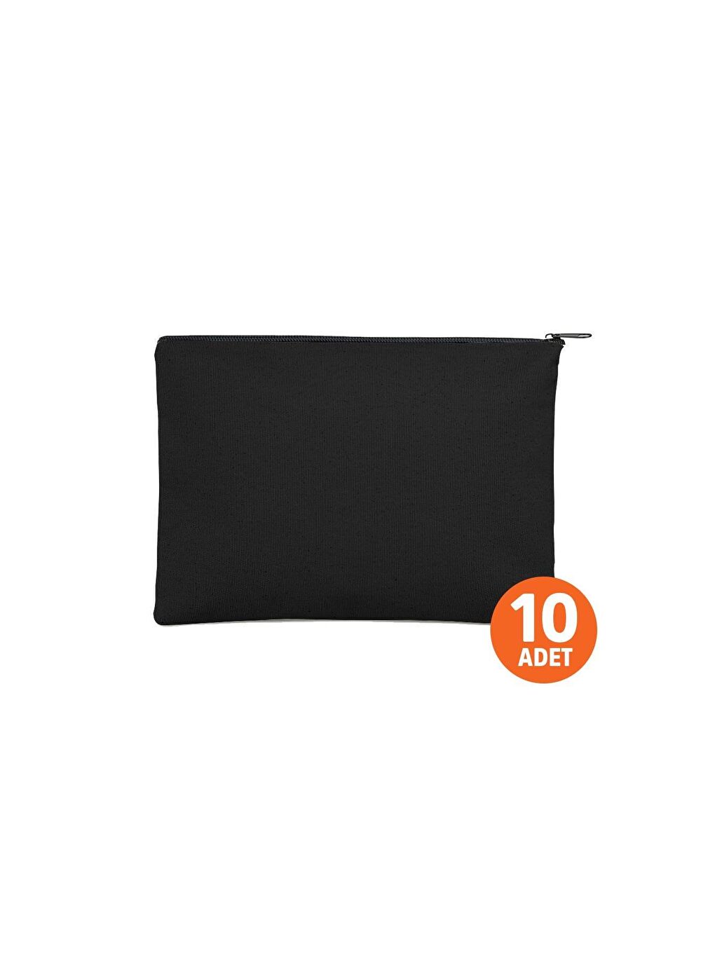Siyah Kanvas Kumaş Clutch Çanta | 10 Adet