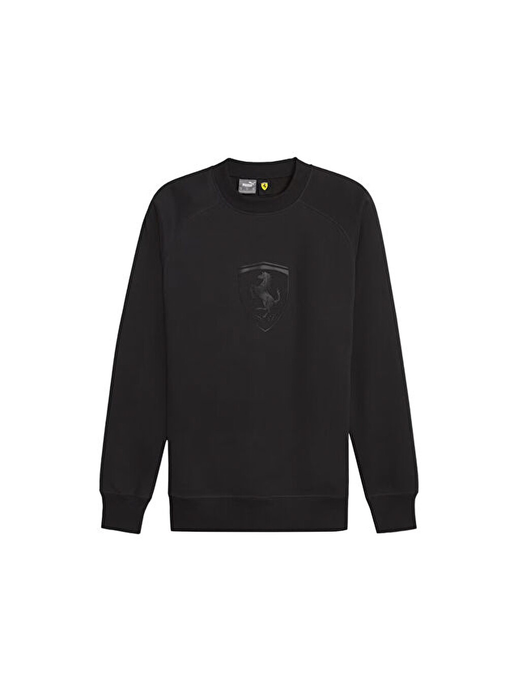 Ferrari Race Big Shield Crew Erkek Günlük Sweatshirt 62380201 Siyah