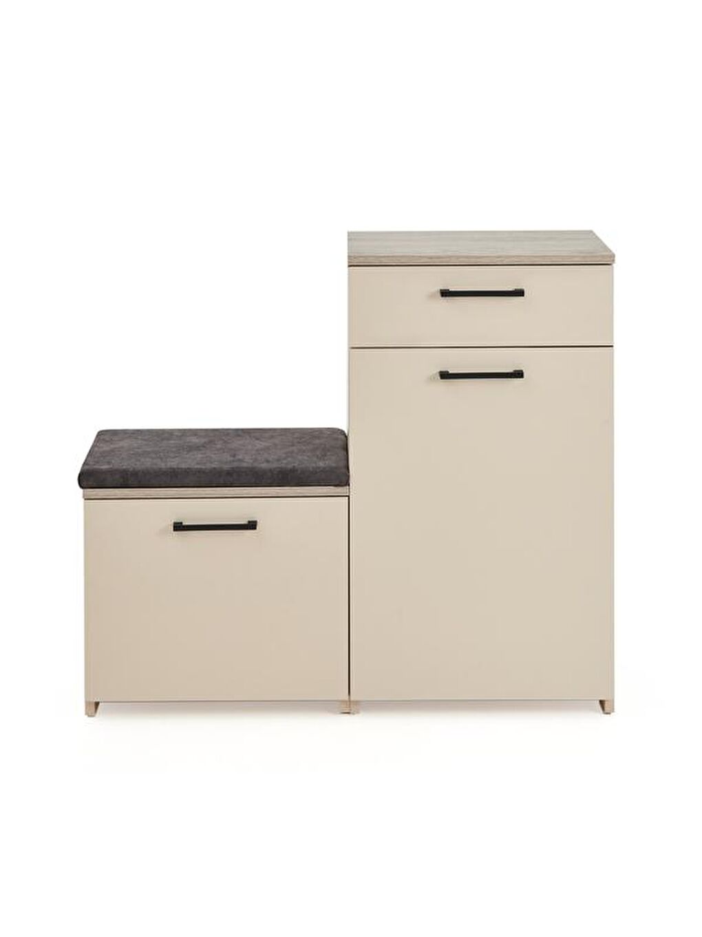 Kahverengi Puflu Ayakkabılık - Vizon / Rustik Meşe-3