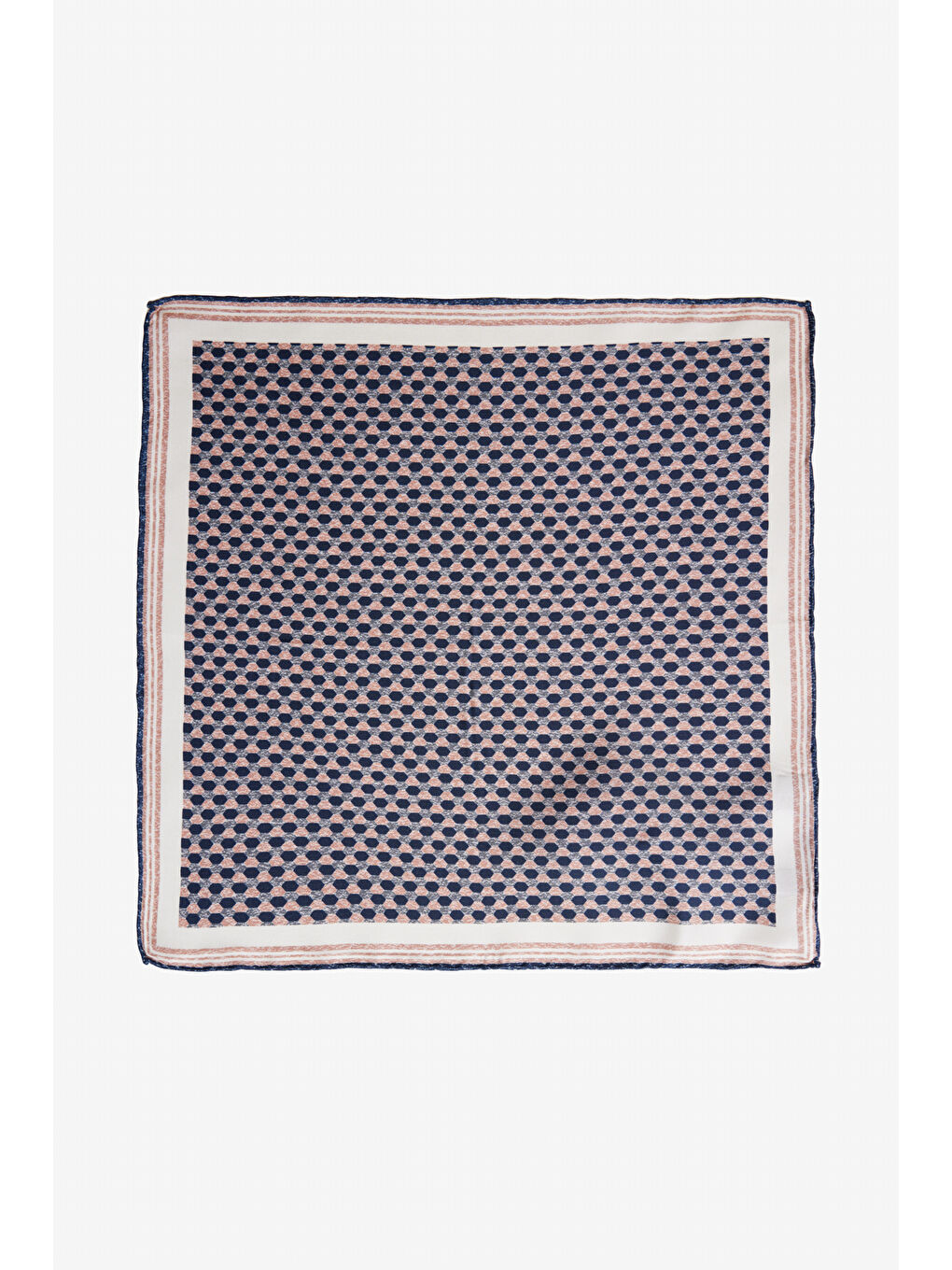 Erkek Bej-Lacivert İpek Mendili-2