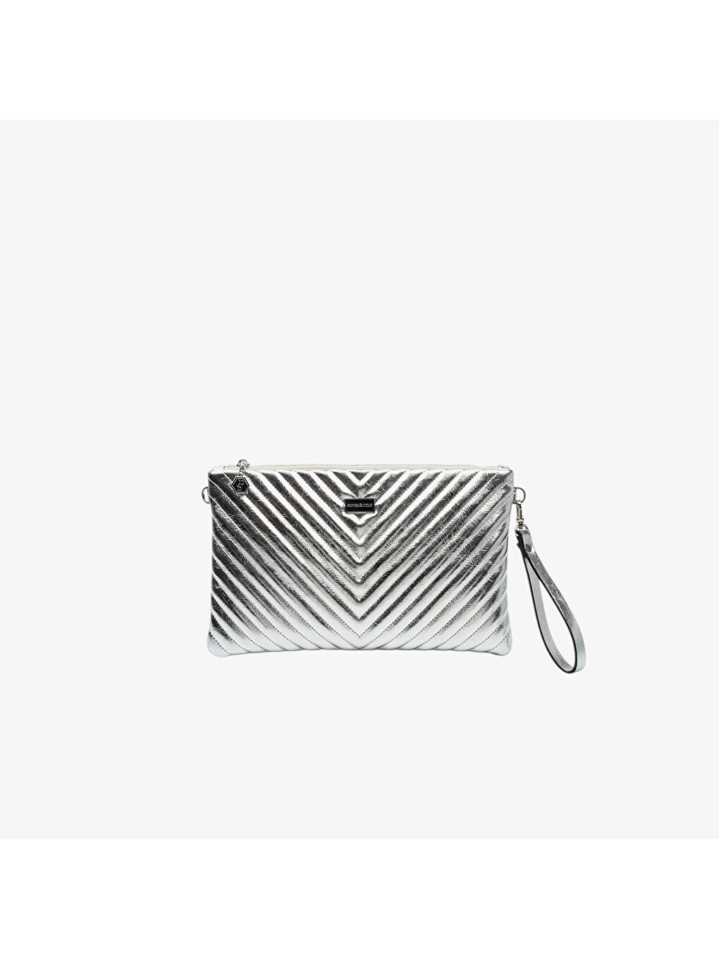 Gri Kadın Portföy Çantası SP1034-M211 SILVER POLO Portföy & Clutch Gümüş-Gümüş