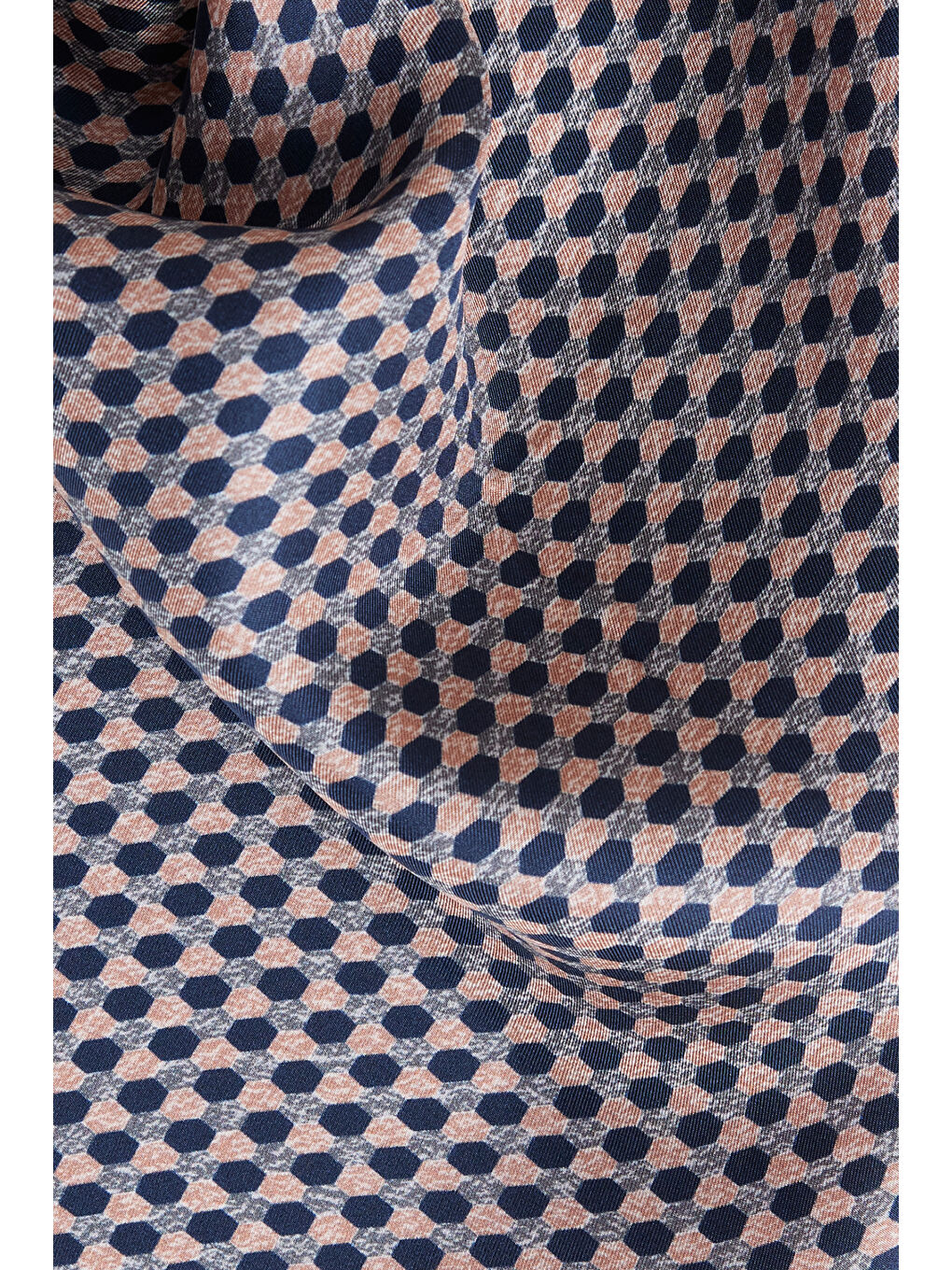 Erkek Bej-Lacivert İpek Mendili-3