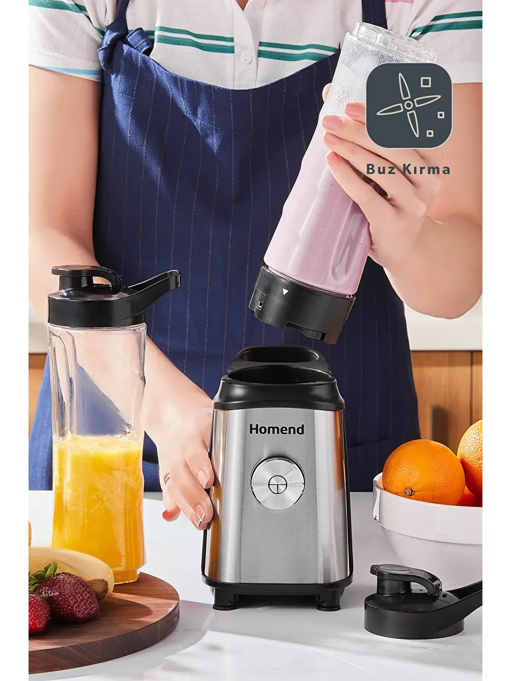 Mixfresh 7010h Kişisel Smoothie Blender Inox 350W-4