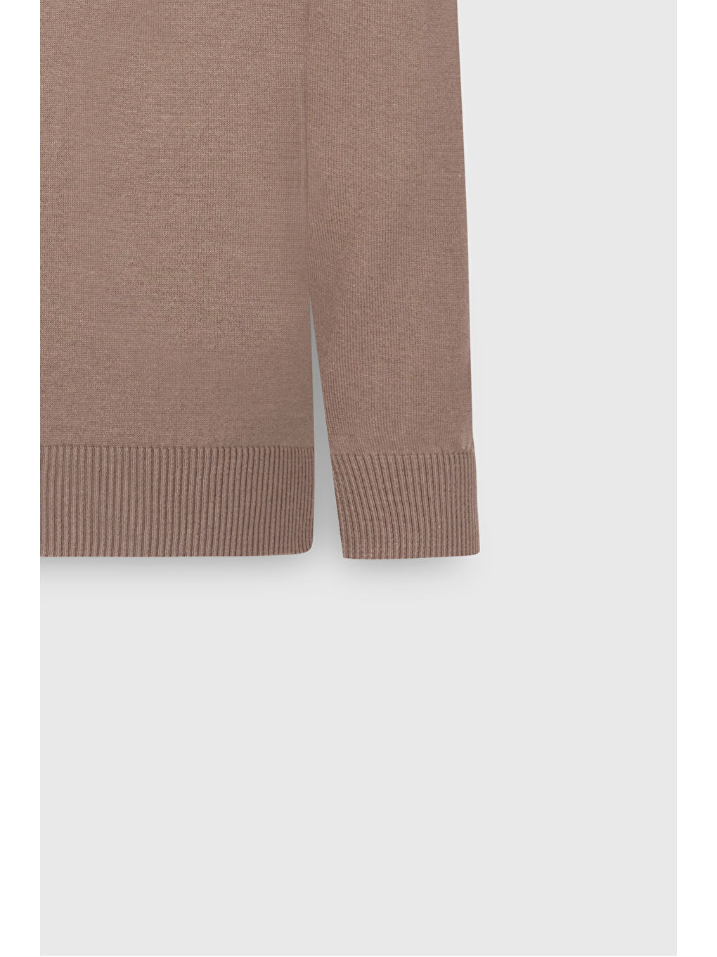 Erkek Bej Pamuklu Standart Fit Normal Kesim Tam Balıkçı Yaka Basic Triko Kazak-8