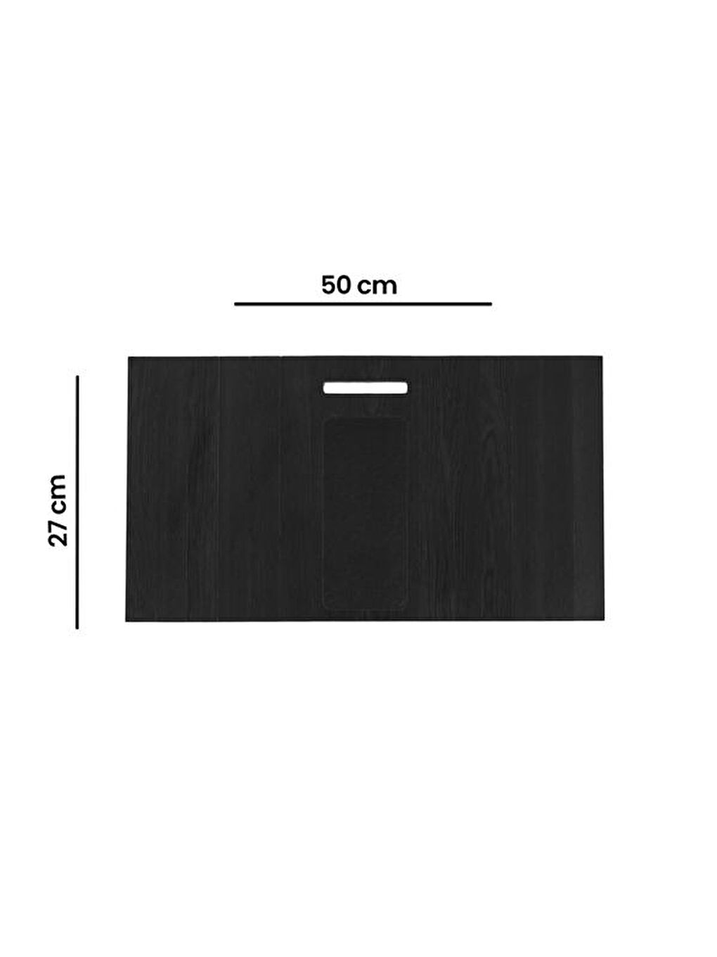 Deri Detaylı Telefon Tutuculu Koltuk Sehpası - Siyah-6