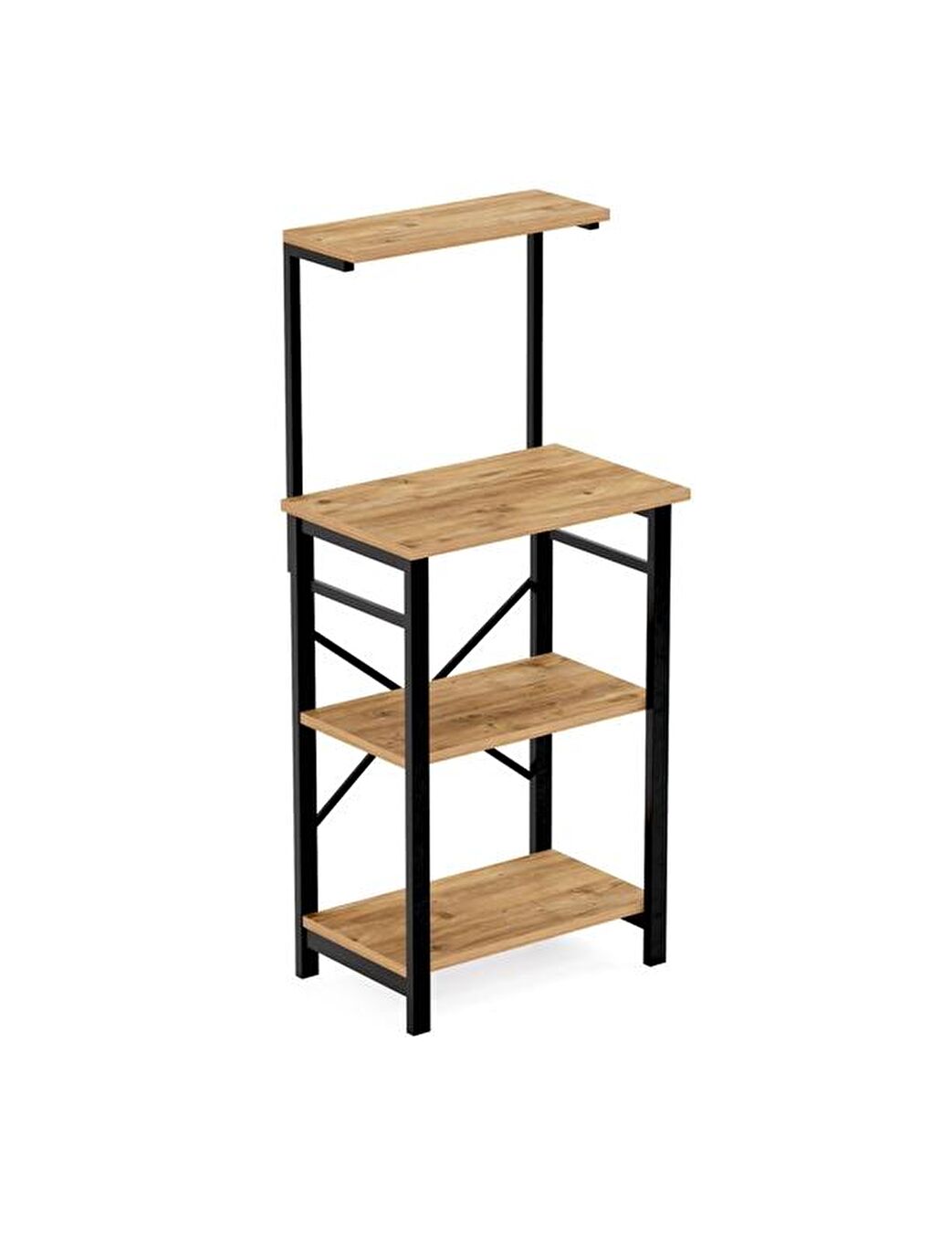 Kahverengi Çok Amaçlı Mutfak Bangosu - Atlantik Çam - 128x40x60 cm-1