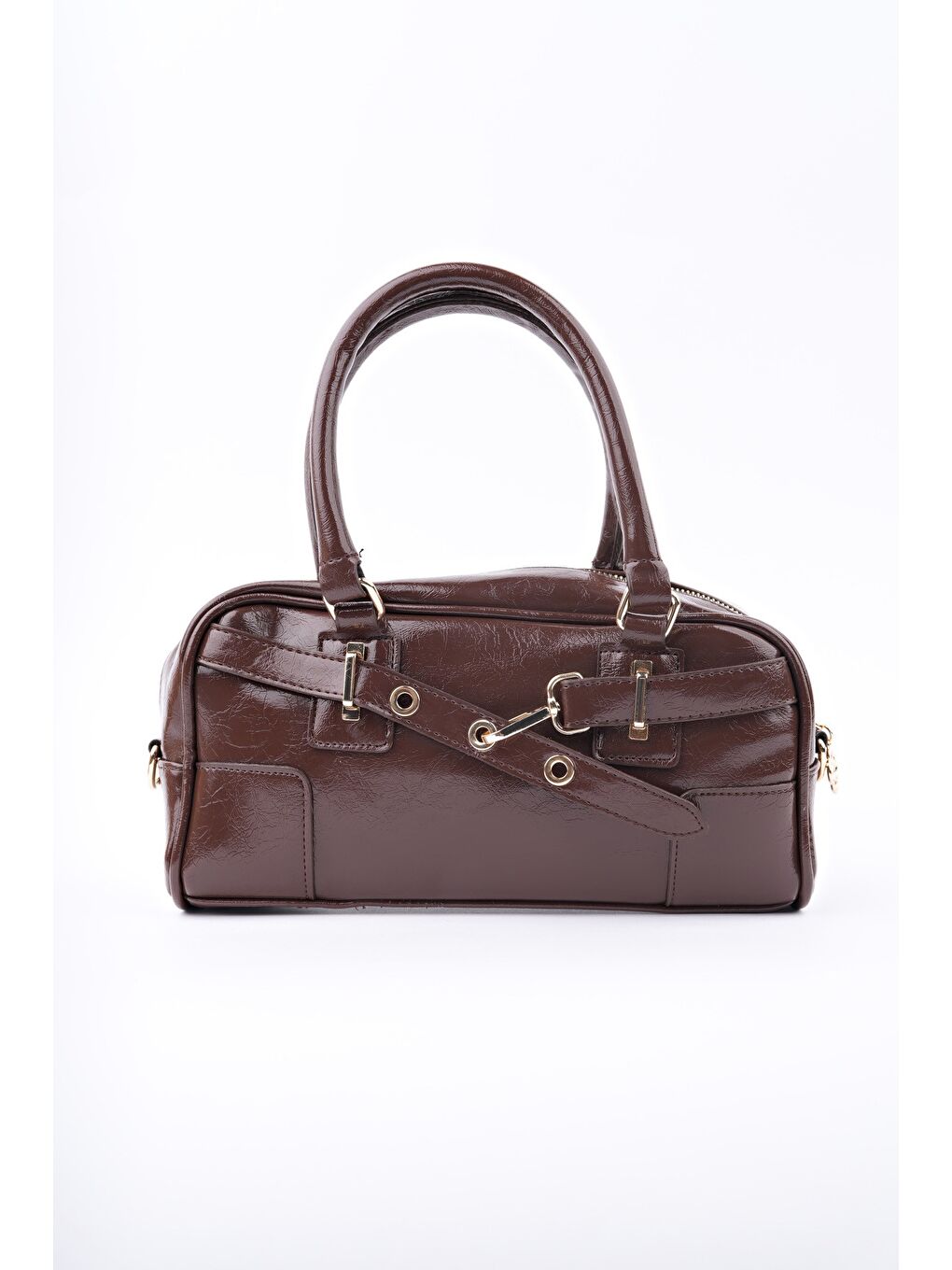 Kahverengi ROSALİE Kadın Kemer Detaylı El ve Omuz Çantası