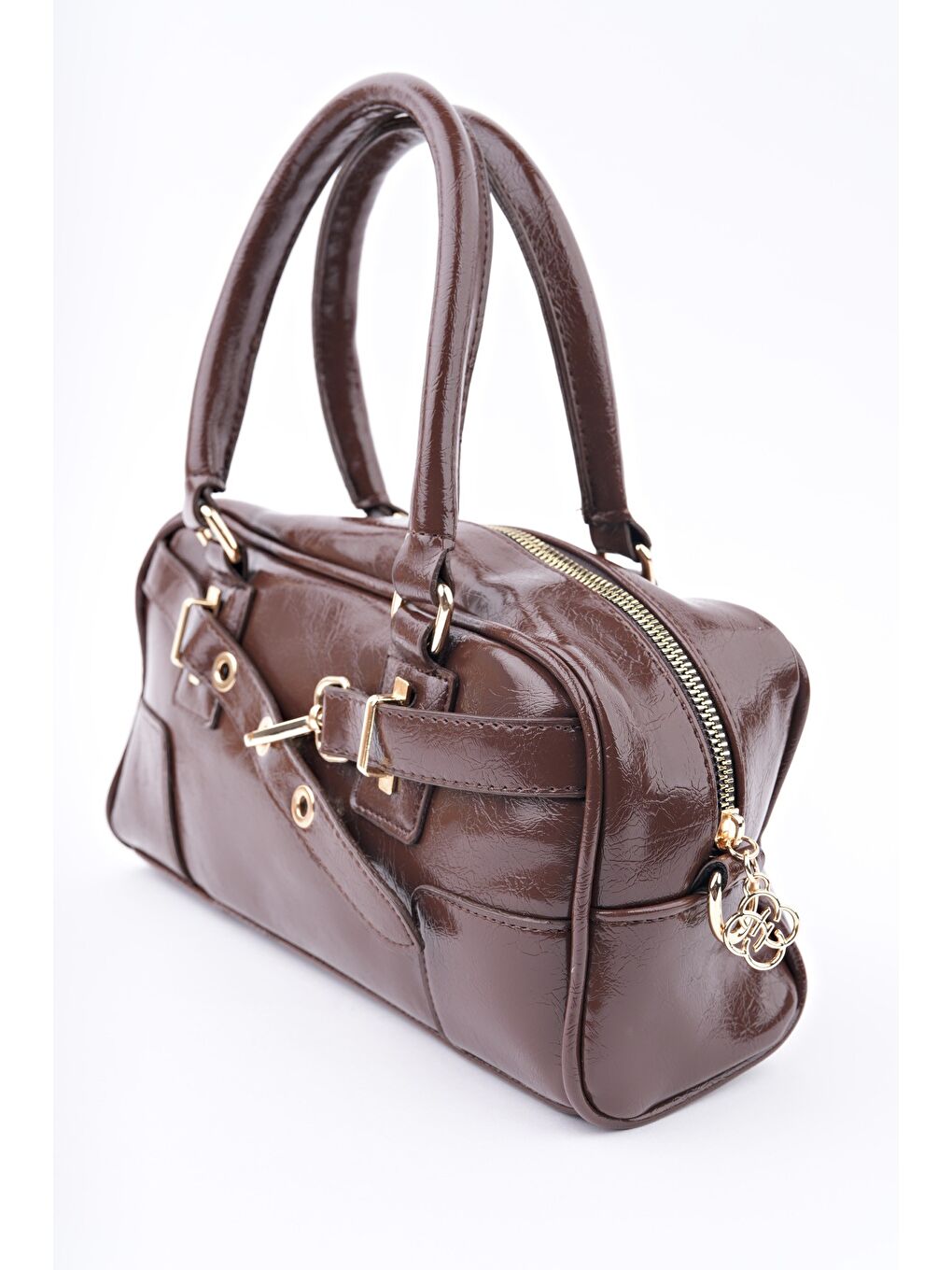 Kahverengi ROSALİE Kadın Kemer Detaylı El ve Omuz Çantası-1