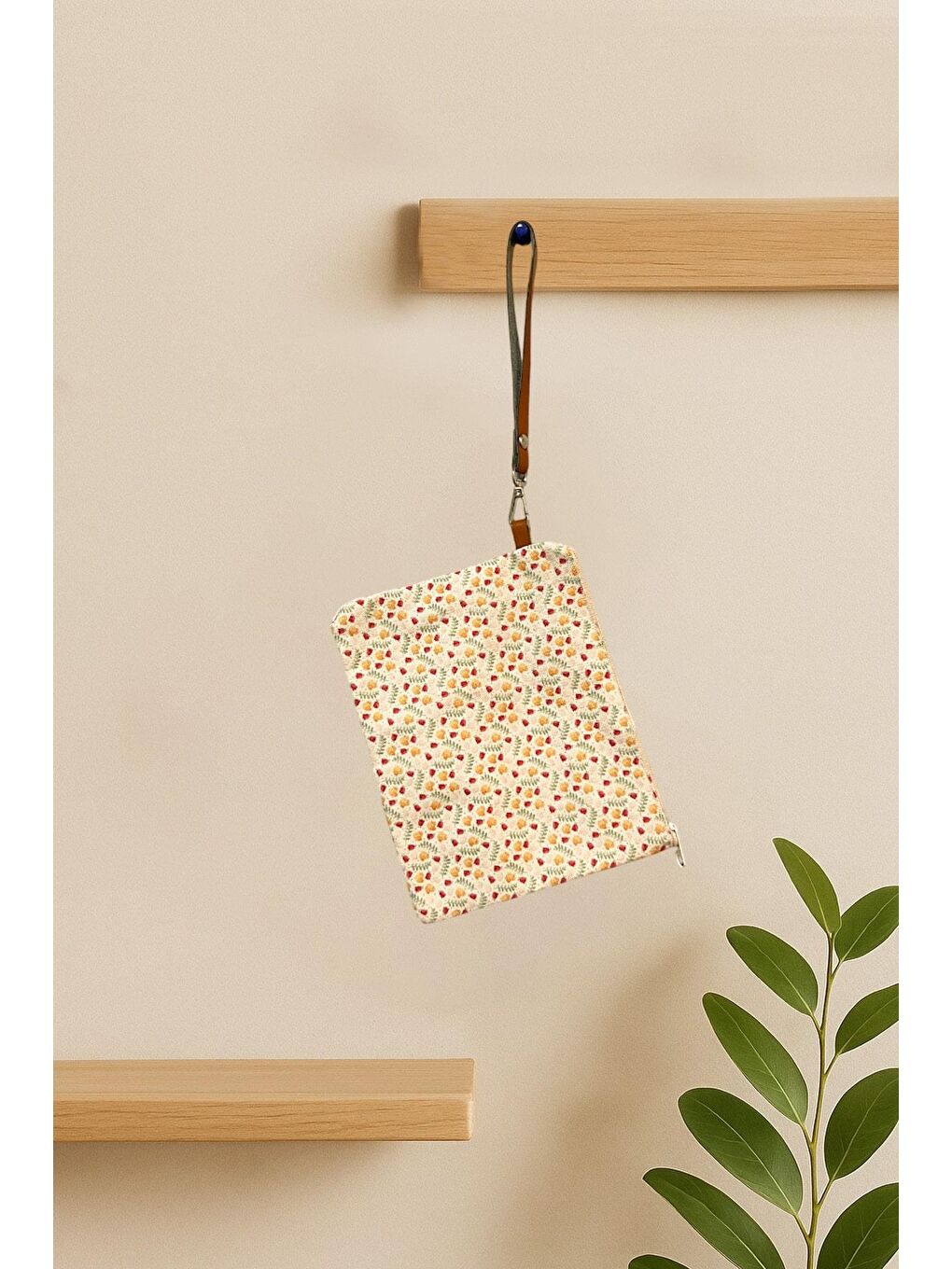 Deri Saplı Minik Çiçekli Cüzdan Paketi | 3 Adet-1