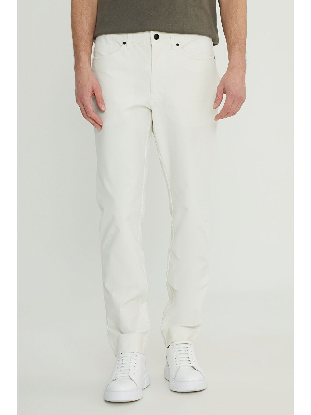 Bej Erkek Taş 360 Her Yöne Esneyen Slim Fit Dar Kesim Pamuklu 5 Cep Casual Pantolon