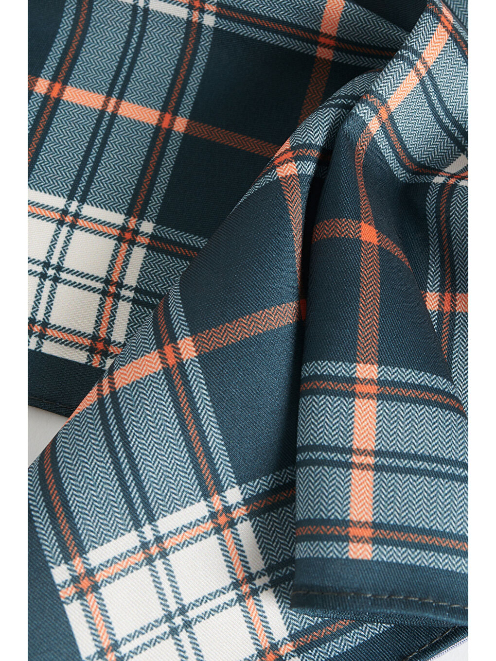 Erkek Yeşil-Turuncu Desenli Mendil-1