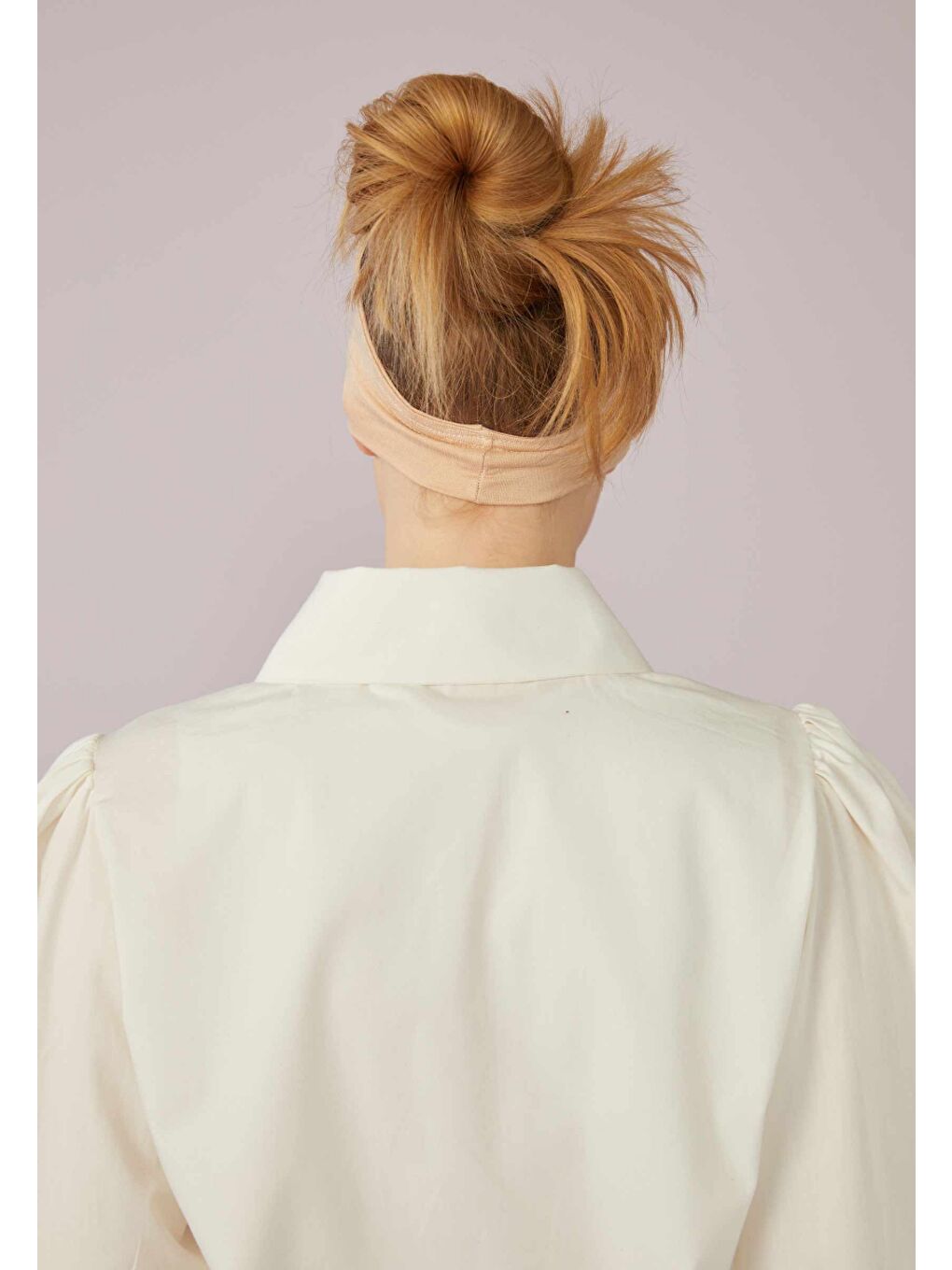 Bej Silikonlu Bandana Nude-2