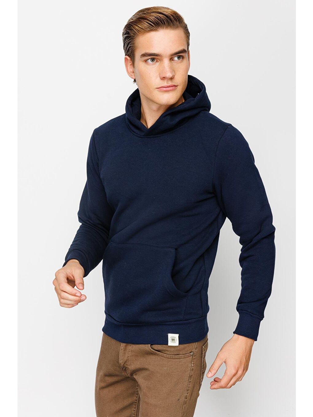 Erkek Lacivert Kapüşonlu Sweatshirt-6