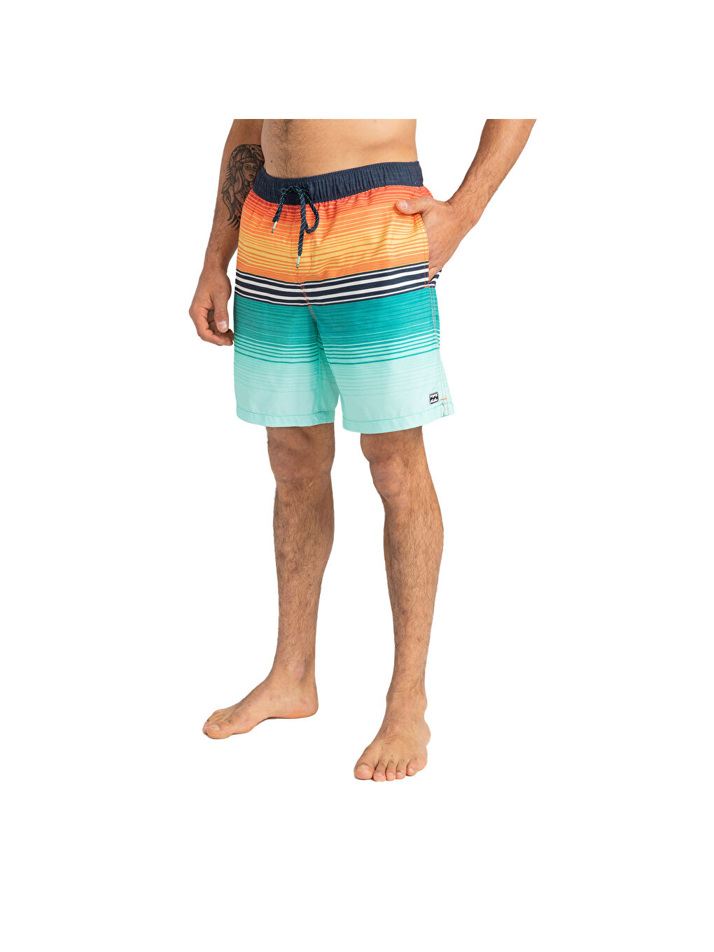All Day Htr Stripe Lb Erkek Yeşil Volley Short-4