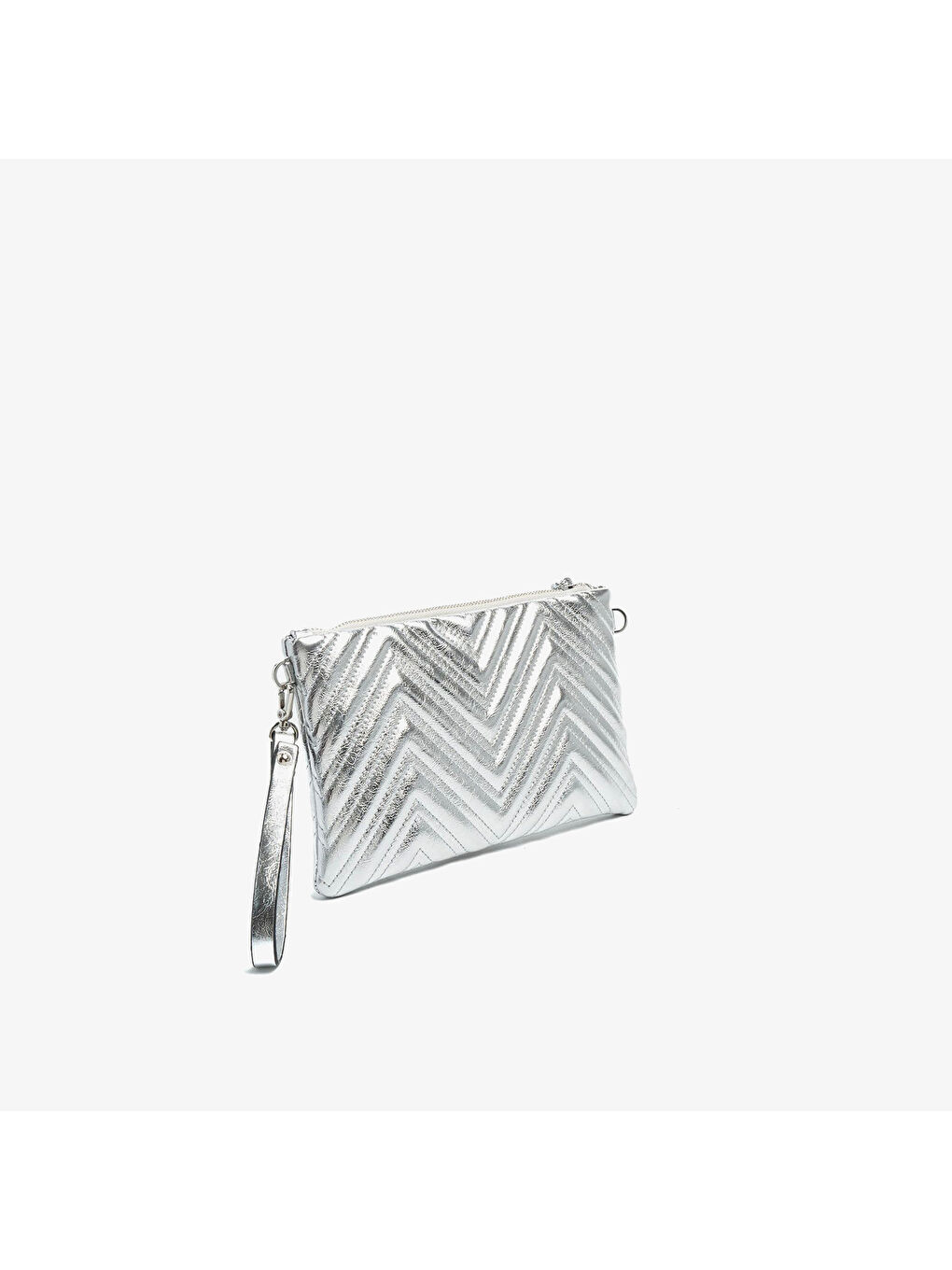 Gri Kadın Portföy Çantası SP1250-M211 SILVER POLO Portföy & Clutch Gümüş-Gümüş-2