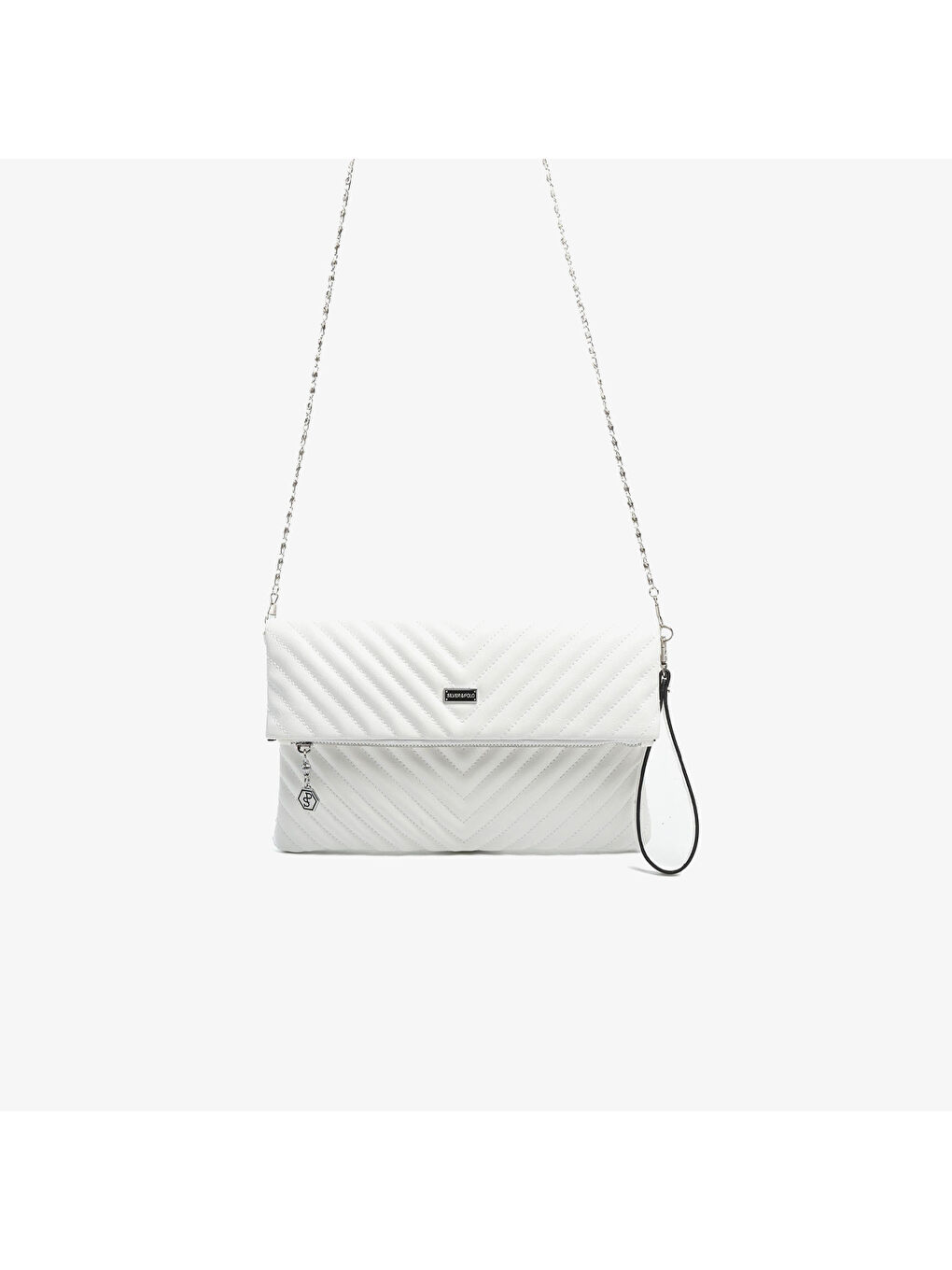 Kadın Portföy Çantası SP1134-M211 SILVER POLO Portföy & Clutch Beyaz-Beyaz-3
