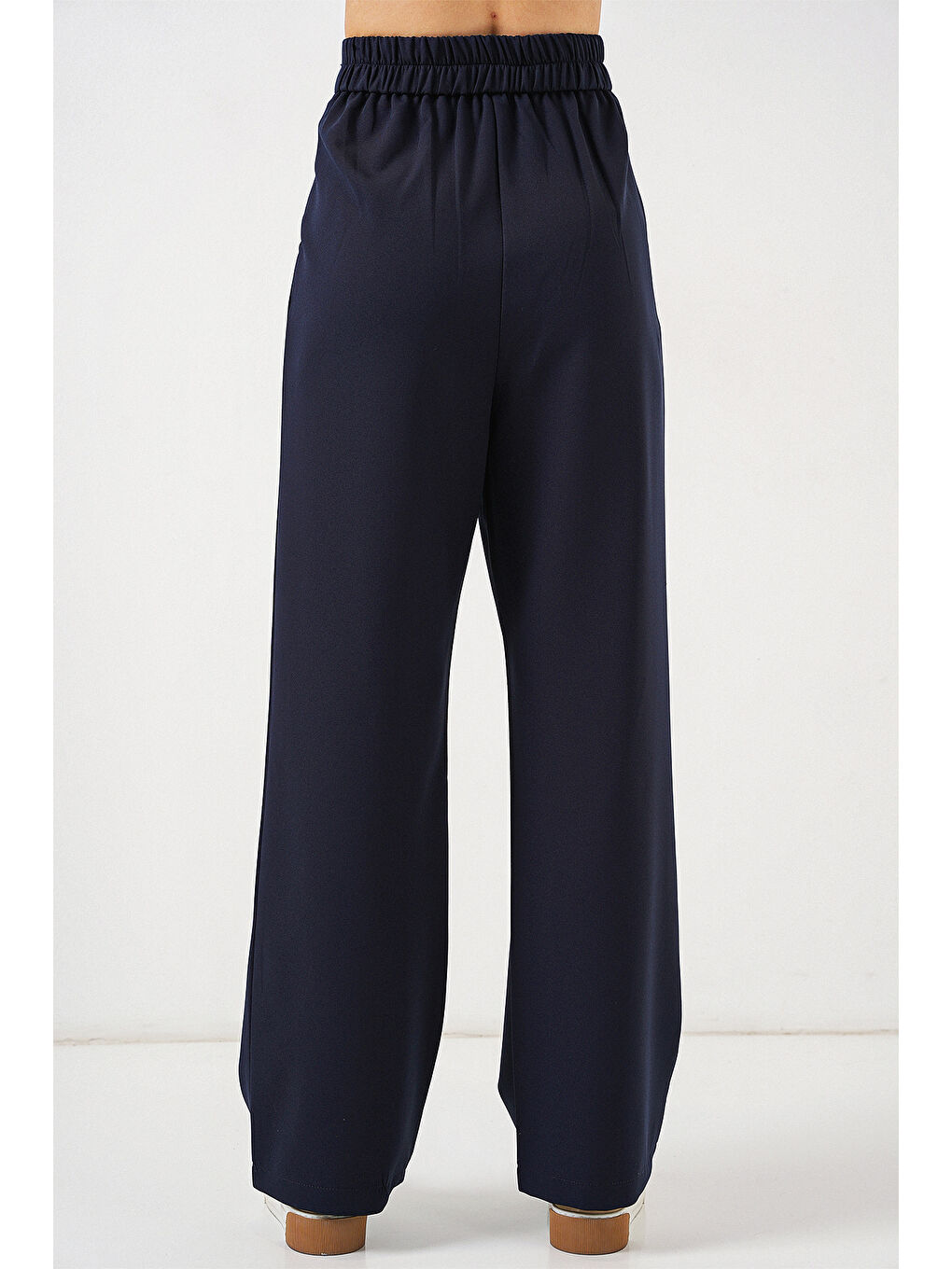 6612 Yüksek Bel Kumaş Pantolon - Lacivert-6