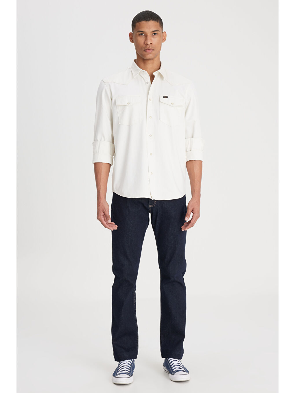 Loose Fit Rahat Kesim %100 Pamuk Bej Gömlek-2