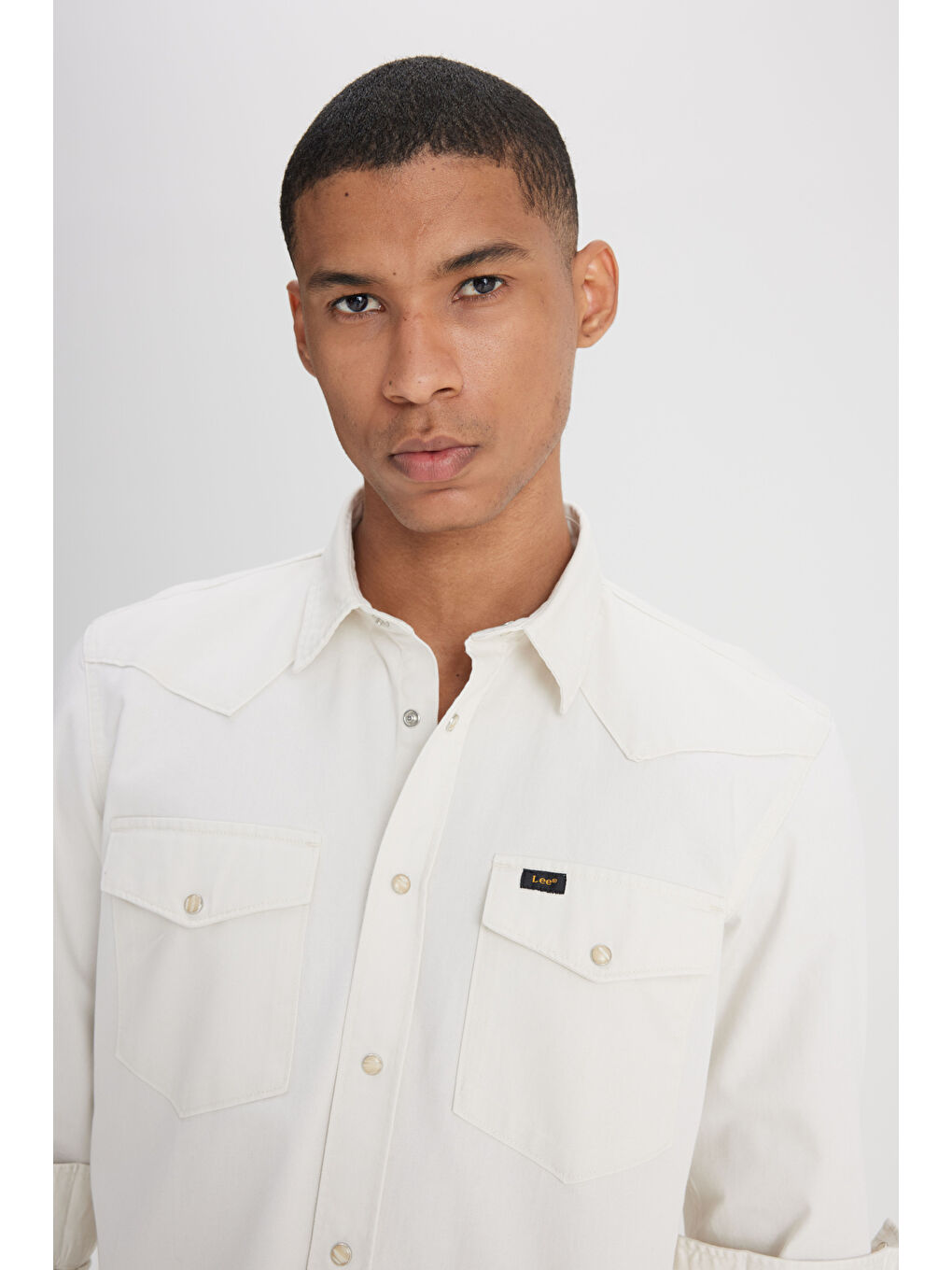 Loose Fit Rahat Kesim %100 Pamuk Bej Gömlek-3