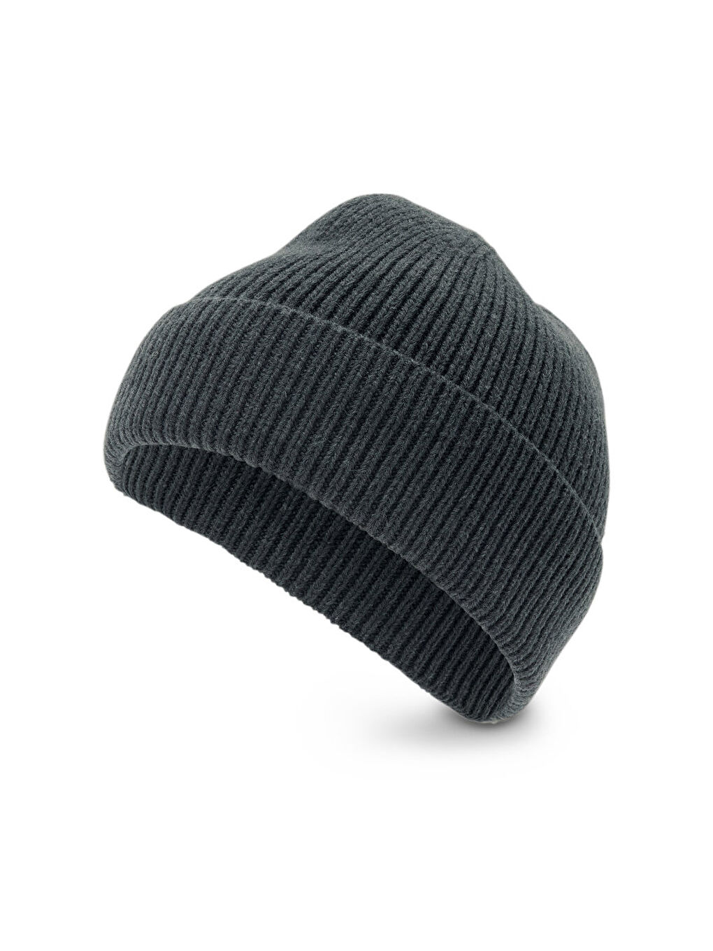 Erkek Örgü Bere, Kırçıllı Koyu Gri-1