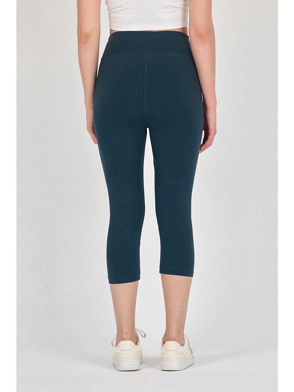 Kadın Orman Yeşili Yüksek Bel Toparlayıcı Kapri Tayt MTLCB115-4