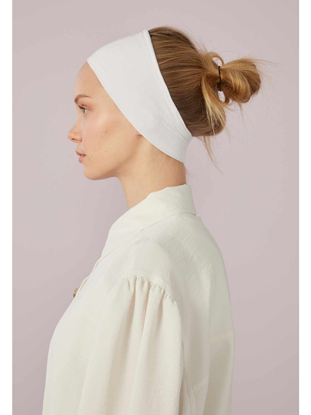 Silikonlu Bandana Beyaz-2