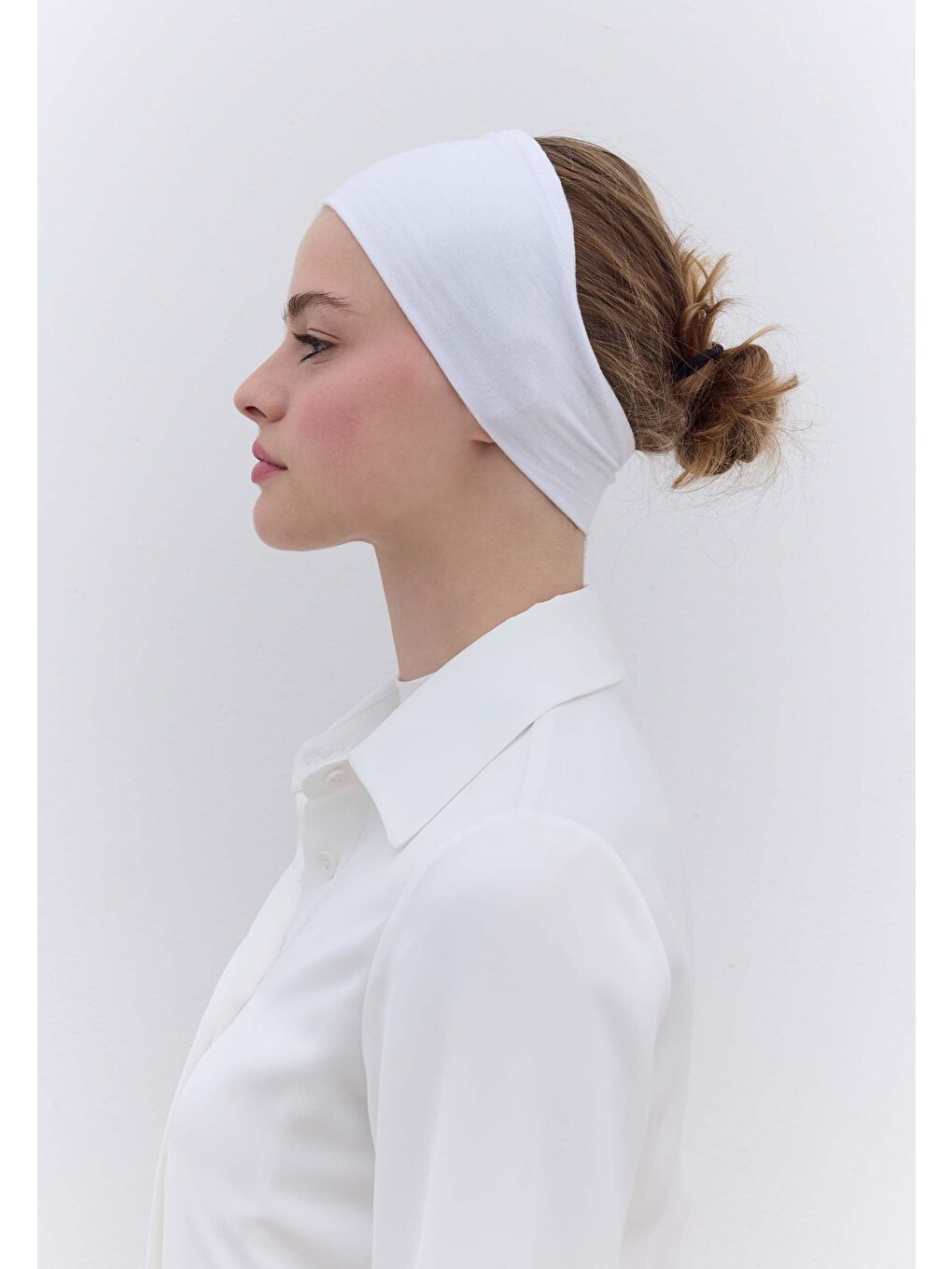 Silikonlu Bandana Beyaz-4