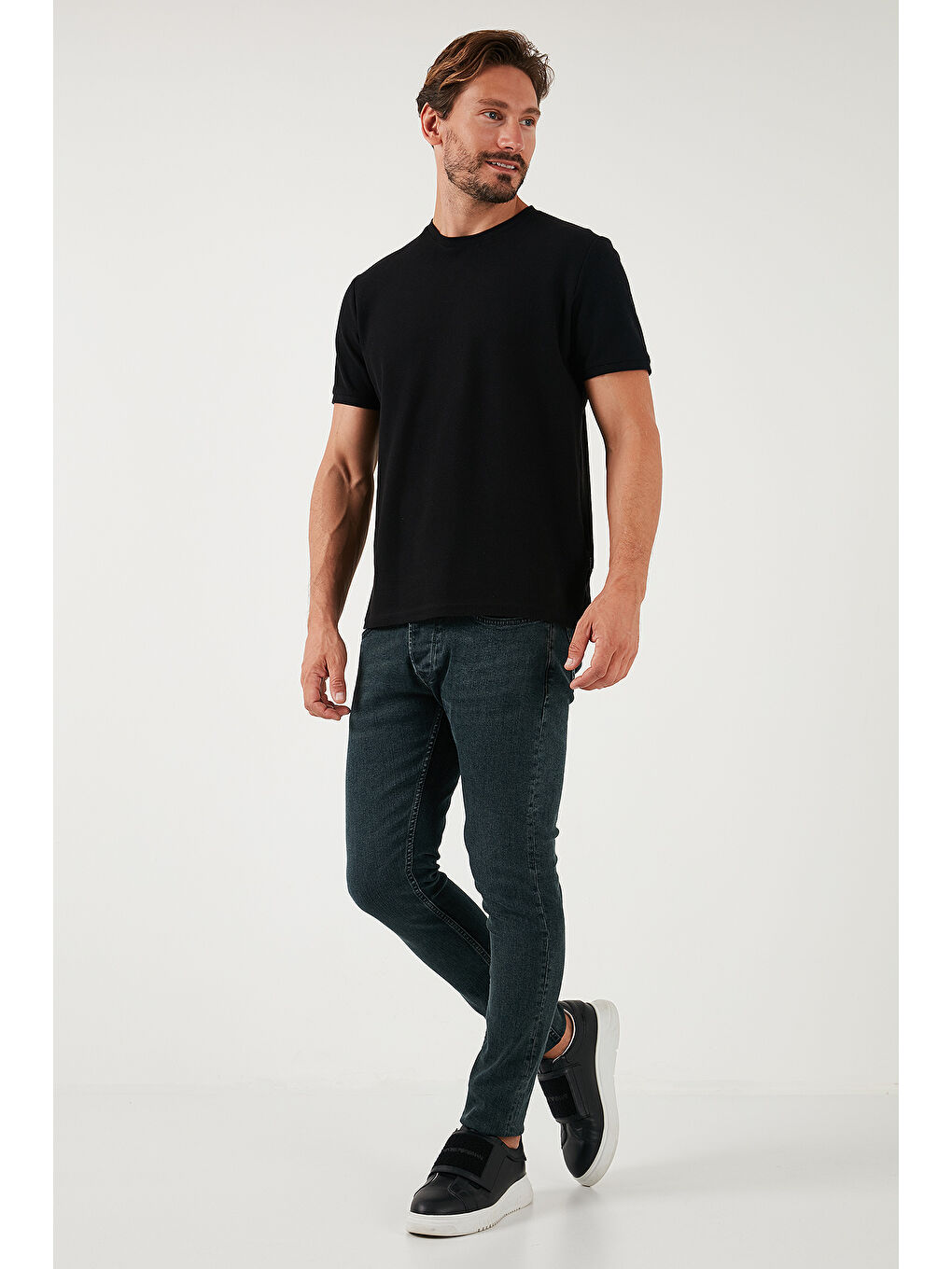 Buratti Mavi-Yeşil Pamuklu Normal Bel Slim Fit Dar Paça Erkek Jeans 1122S09NAPOLI - 3