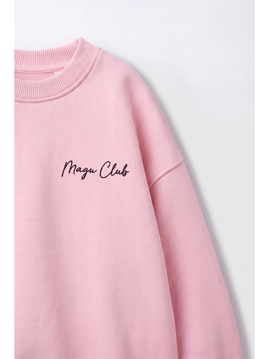 Kız Çocuk Pembe Basic Sweatshirt Ve Eşofman Altı Takımı-1