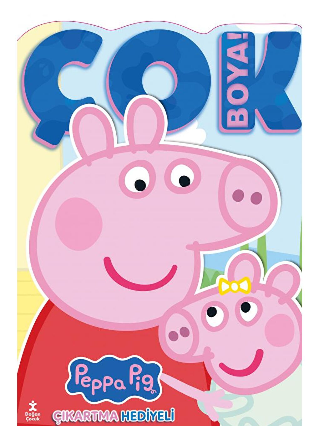 Peppa Pıg Ve Evıe - Çok Boya! Çıkartmalı Dev Boyama Kitabı -