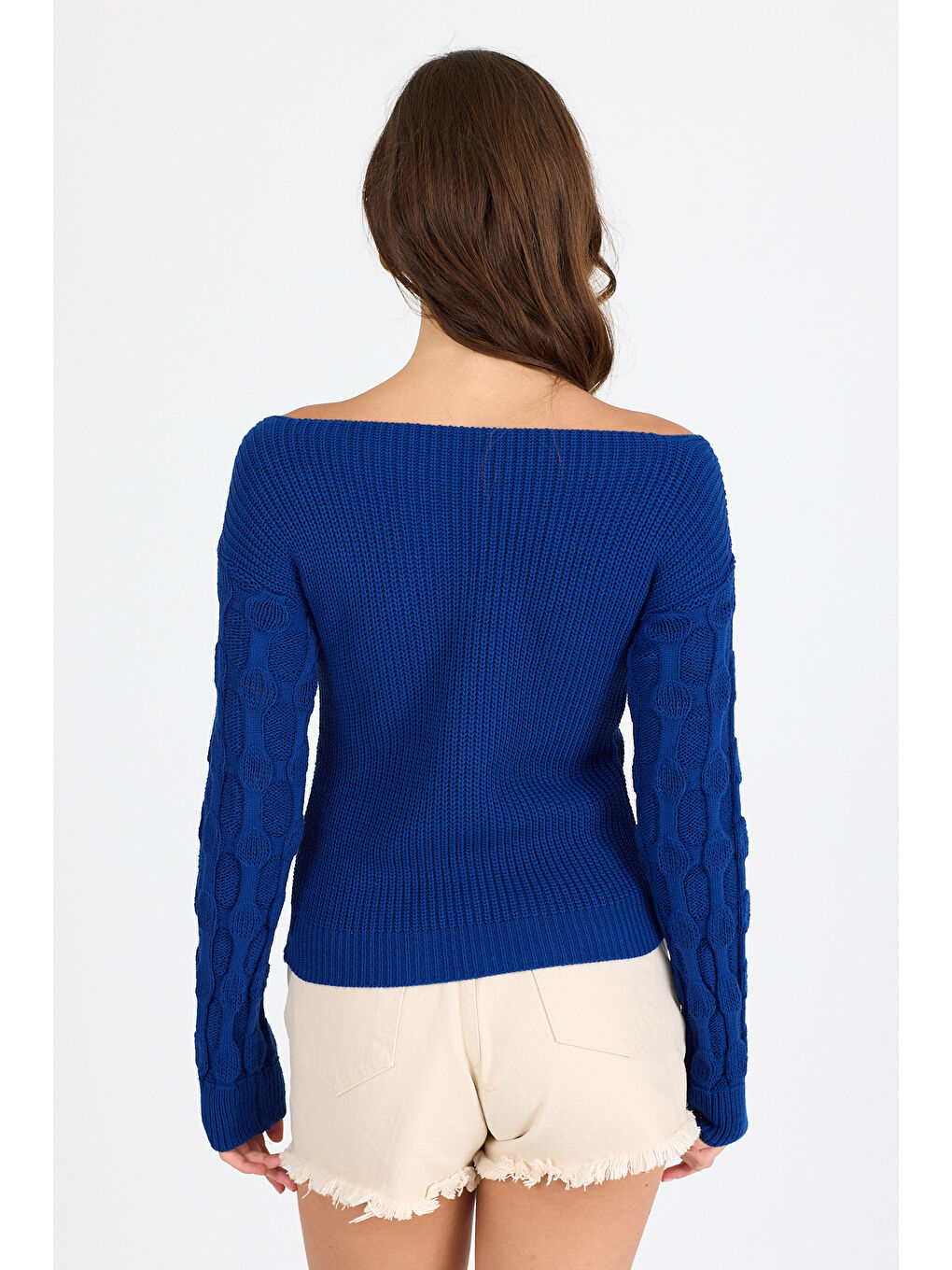 Mavi Kadın Selanik Örgü Triko Bluz 2699 (Standart Beden s-m-l-xl Beden Uyumludur)-3