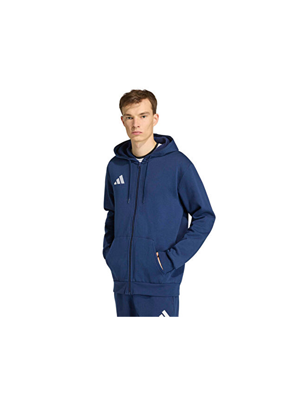 Ent26 Fz Hood Erkek Futbol Kamp Fermuarlı Sweatshirt Kf5946 Lacivert