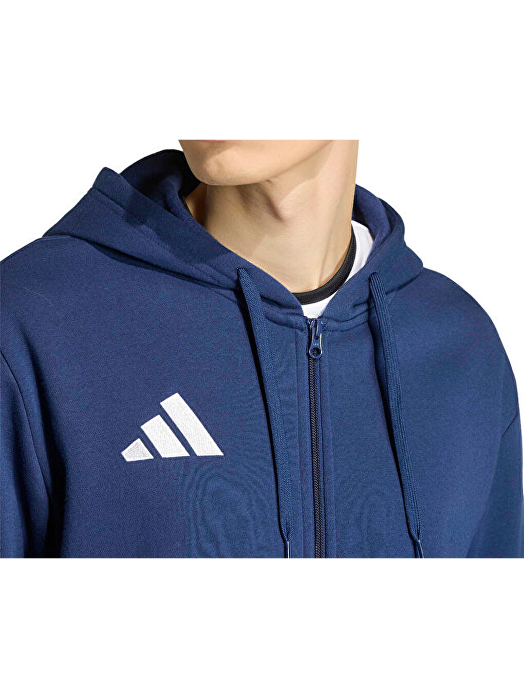 Ent26 Fz Hood Erkek Futbol Kamp Fermuarlı Sweatshirt Kf5946 Lacivert-4