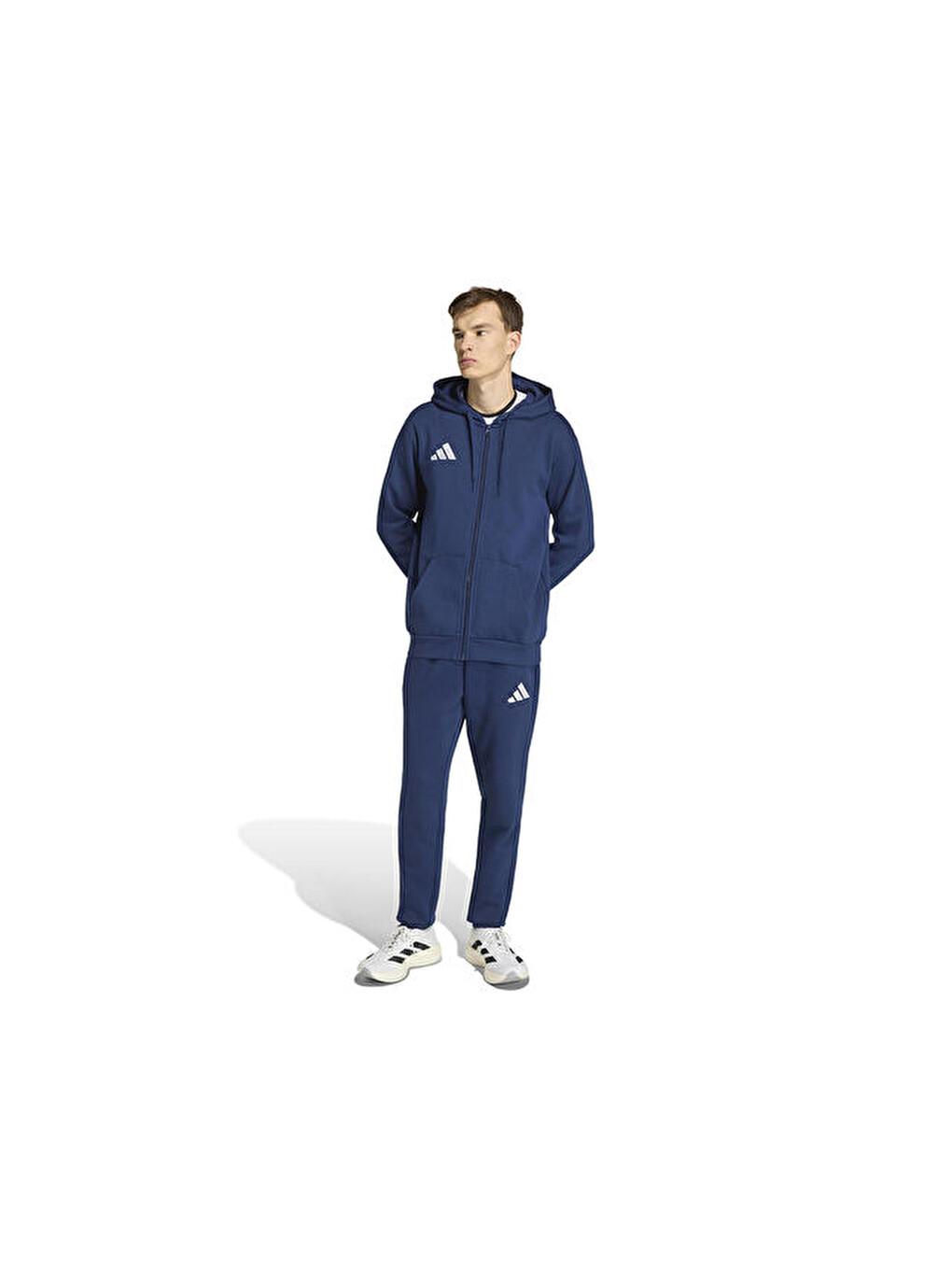 Ent26 Fz Hood Erkek Futbol Kamp Fermuarlı Sweatshirt Kf5946 Lacivert-5