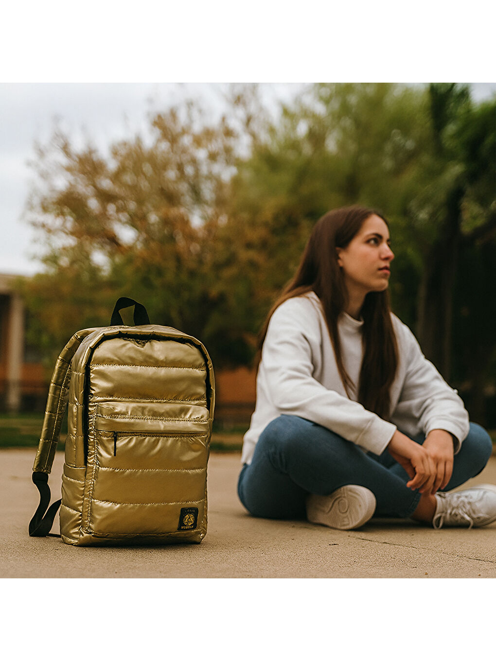 Moods Up Curious Kapitone Su Geçirmez Kumaşlı Okul ve Laptop Sırt Çantası Sarı-7