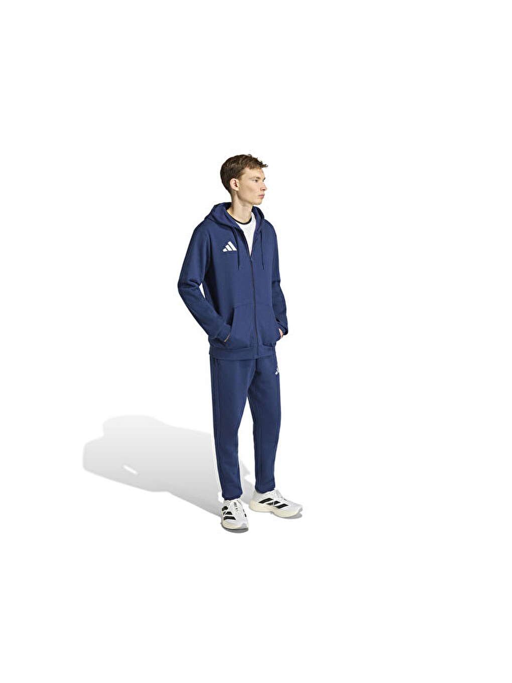 Ent26 Fz Hood Erkek Futbol Kamp Fermuarlı Sweatshirt Kf5946 Lacivert-6