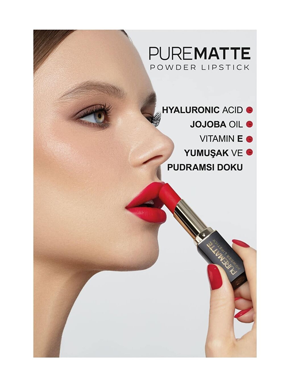 GOLDEN ROSE Pure Matte Powder Lipstick No: 102 - Pudralı Mat Ruj - 6