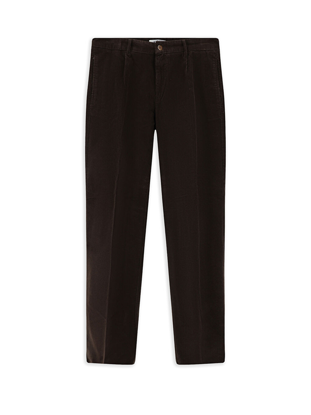 Kahverengi Relaxed Fit Rahat Kesim Elastanlı Pileli Kadife Pantolon