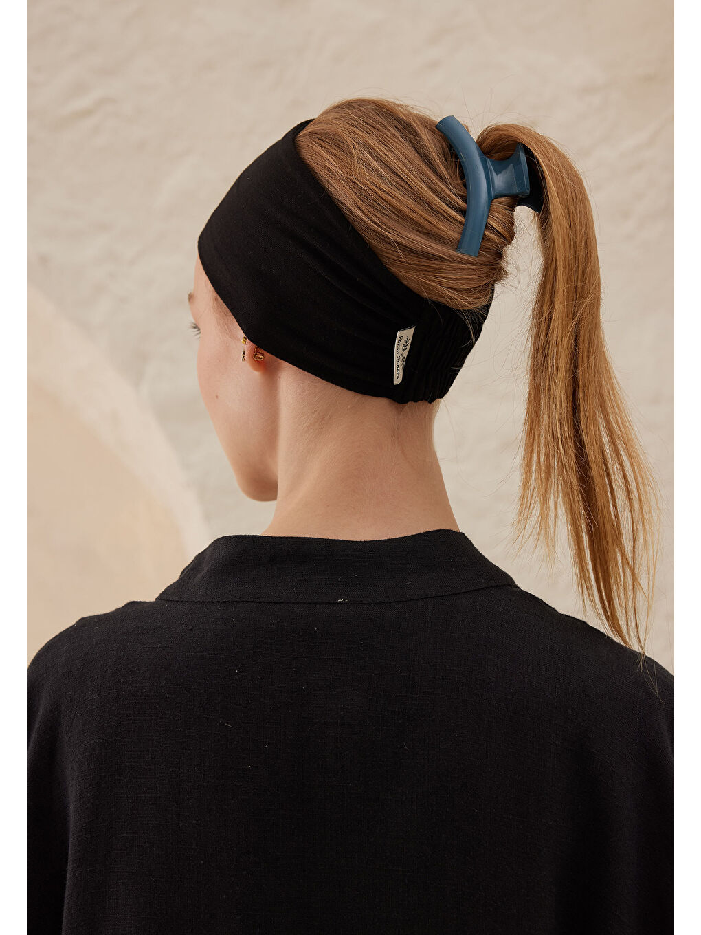 Silikonlu Kaydırmaz Bandana Siyah-2