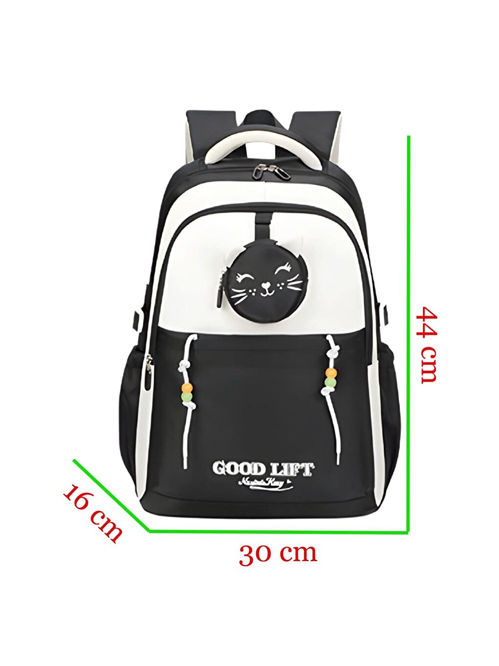 3 Bölmeli Very Comfort Kolej Okul Sırt Çantası Pembe-Bordo (MU-1780)-1