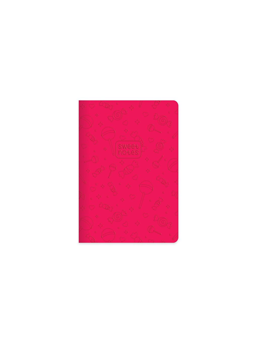 Çizgili Termo deri ve Sert Kapak Neon Şeker Defter 14 x 20 CM - Pembe