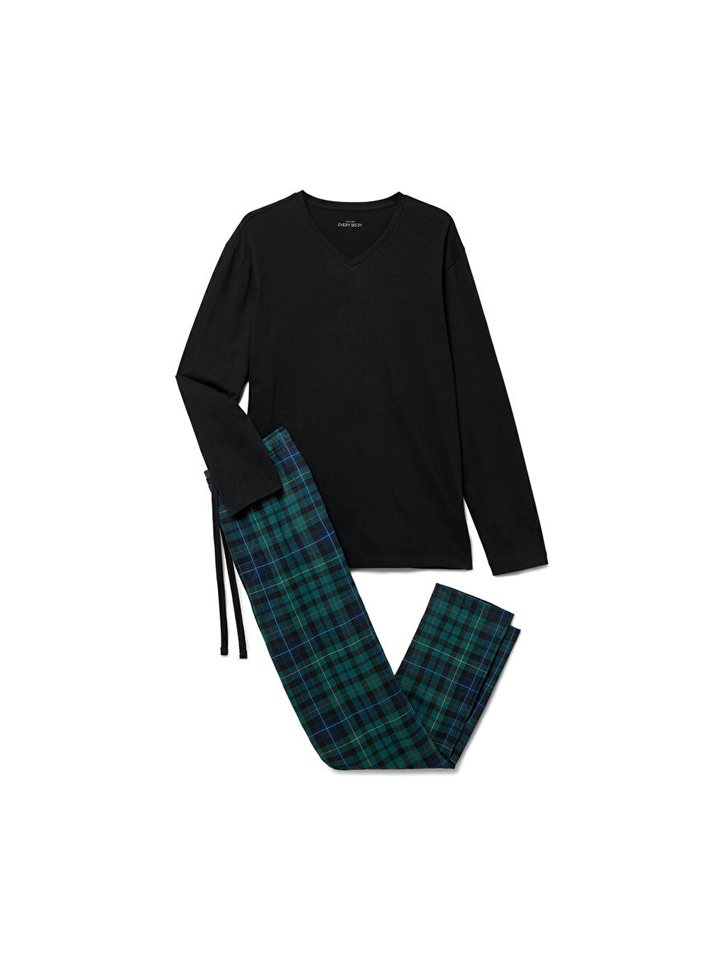 Yeşil Erkek Pijama, Jersey, Kareli-2