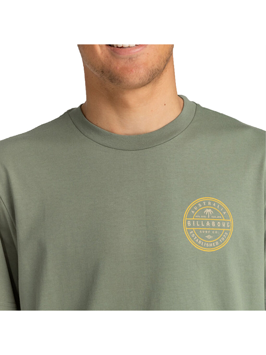 Haki Monogram Tees Erkek Yeşil Tişört-6