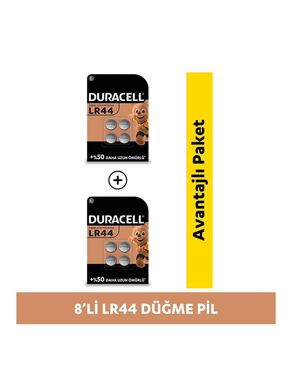 Özel LR44 Alkalin Düğme Pil 1 5V  76A   A76   V13GA   8 li Paket