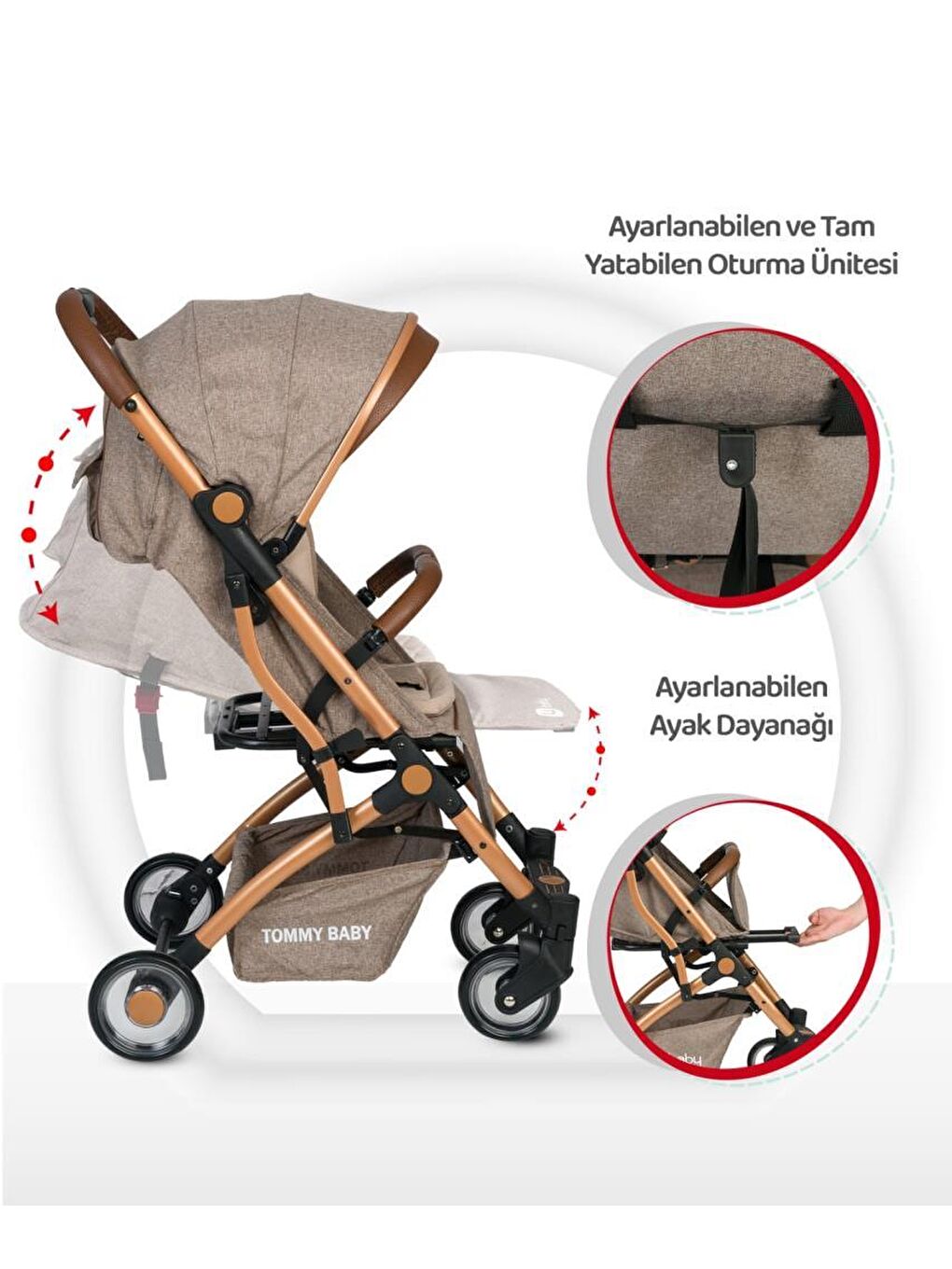 Golf Kabin Bebek Arabası Gold Kabin Boy-1